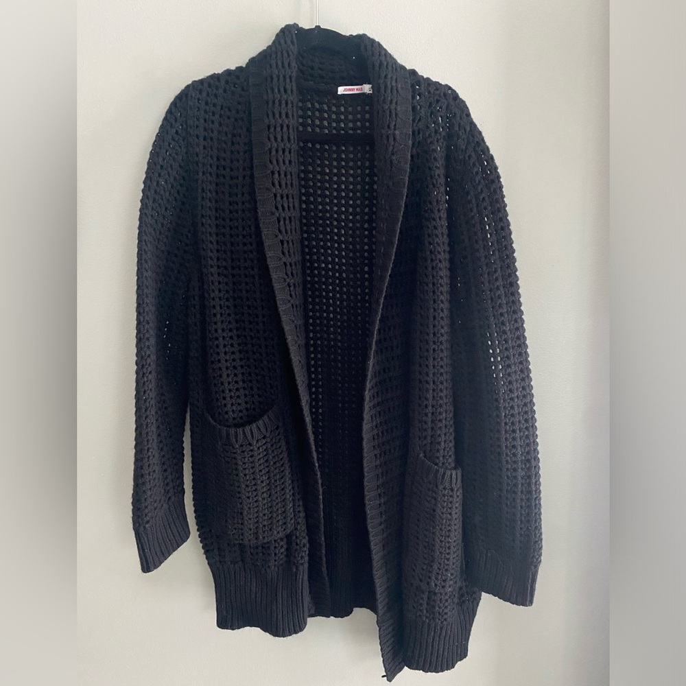 Johnny Was - crochet knit cardigan (50% wool)
